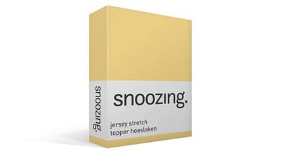 Snoozing Jersey Stretch - Topper - Hoeslaken - Eenpersoons - 70/80x200/220 cm - Geel