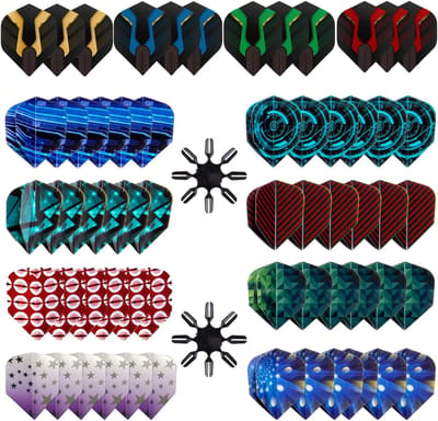 Dart Flights - Vliegjes - Precisie Darts - Militaire Camouflage Stijl - 24 Stuks - Gemengde Sets