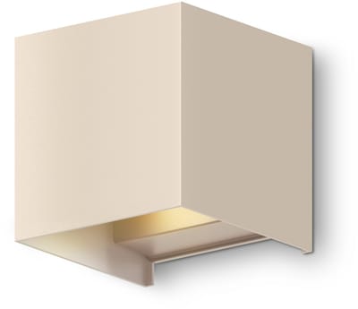 Calex Bari Wandlamp - Buiten & Binnen - Warm Wit up & down Licht - verstelbare Lichtstraal - Waterdicht - Zandkleur