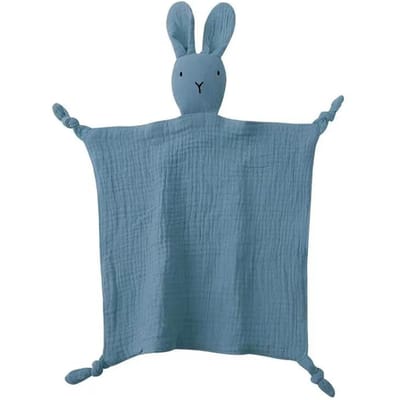 Baby Katoen Gaas Dekbed Zacht Pasgeboren Slaap Poppen Kinderen Mode Slaap Speelgoed Kalmeren Verzachten Handdoek Slabbetjes Muslin Dekens blauw