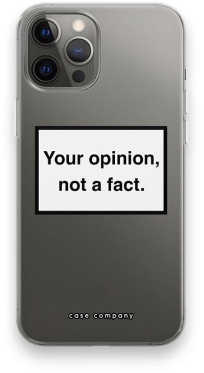 Case Company® - Hoesje geschikt voor iPhone 12 Pro Max hoesje - Your opinion - Soft Cover Telefoonhoesje - Bescherming aan alle Kanten en Schermrand