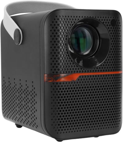 Draagbare 6K Projector met 200-inch Scherm voor Buitenfilms, Mini Home Cinema met Bluetooth en 4D Trapeziumcorrectie, 20000LM Helderheid