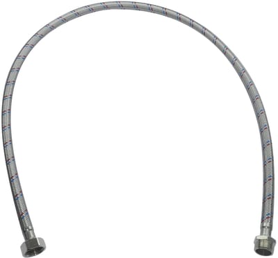 Dailygoods- Voegslang 600 mm - Flexibele Aansluitslang - Aansluiting 1/2 inch - Rubber/roestvrij staal - Max. druk 1 MPa - Max. temperatuur 90 °C