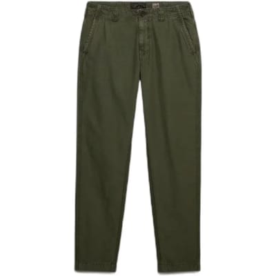 Superdry Tapered Washed Chino Broek Groen 30 / 32 Man