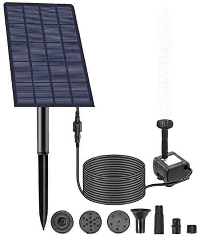 Drijvende zonne-energie fonteinpomp met 6 sproeiers voor vijvers en vogelbaden