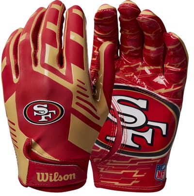 Wilson Nfl Stretch Fit San Francisco 49ers American Football Handschoenen Rood Man,Vrouw