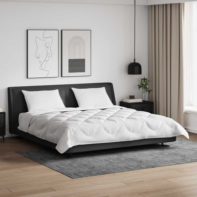 vidaXL - Dekbed - met - Kussens - met - kussen - 3 - st - Wit - Microvezel