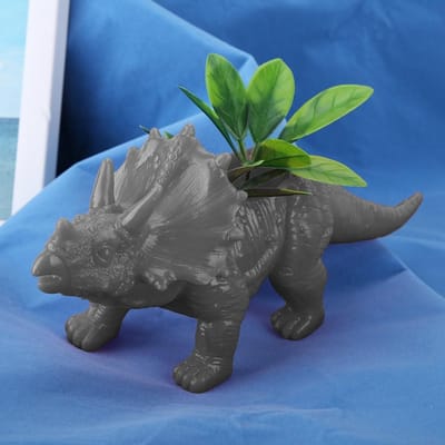 Dier Triceratops Bloempot Cactus Succulenten Plantenpot Tuindecoratie (Grijs) grijs