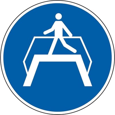 Overgang gebruiken bord - kunststof - M023 200 mm