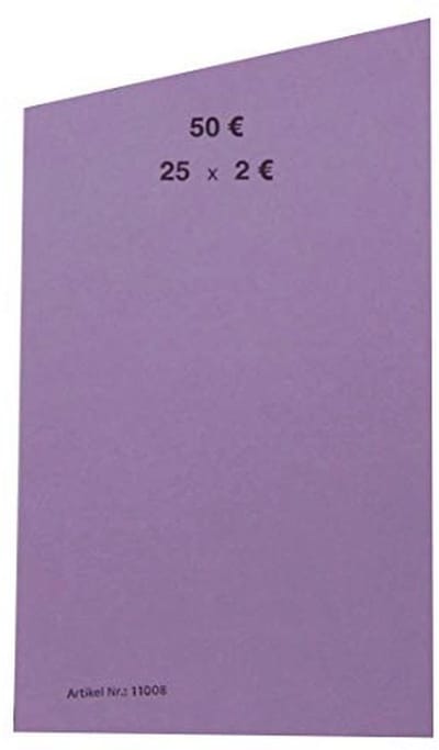 Handrolpapier voor Euro-munten - 50 Stuks, Voor Diverse Münzen van 1 Cent tot 2 Euro