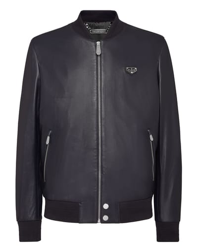 Leren Bomber Iconic Plein