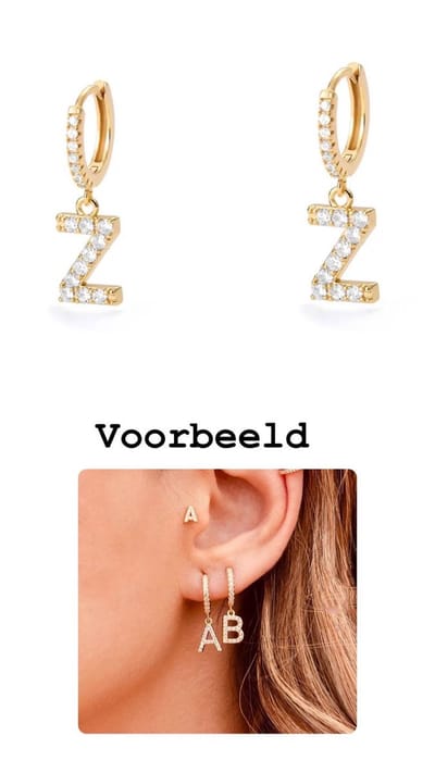 Akyol - letter Z -Goudkleurig oorbellen - valentijns cadeau - letter Z oorbel - letter oorbel - vrienden - oorbel - Geschenk - Cadeau – verjaardag - Liefde – Vriendschap