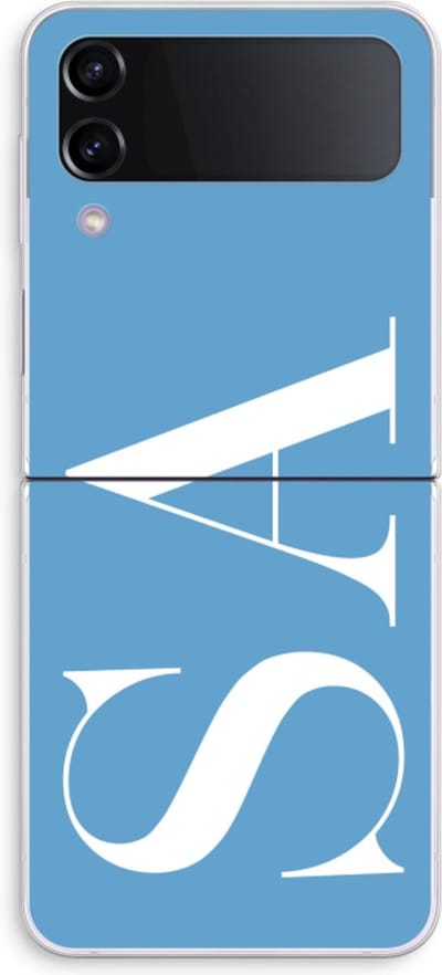 Gepersonaliseerd - Case Company® - Hoesje geschikt voor Samsung Galaxy Z Flip4 hoesje - Monogram N°2 - Soft Cover Telefoonhoesje - Bescherming aan alle Kanten en Schermrand