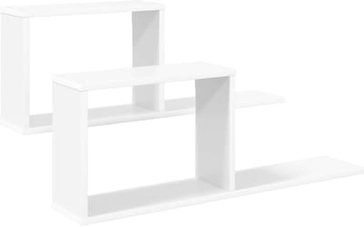 vidaXL - Zwevende - schappen - 2 - st - Wit - 80 - x - 15 - x - 30 - cm - Bewerkt - hout