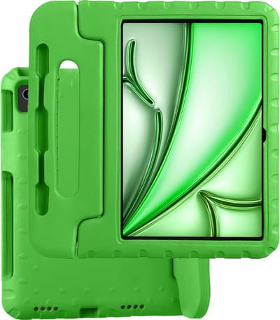 Hoesje Geschikt voor Apple iPad Air 6 (2024) - 11 inch - 6e Generatie - M2 - Kinderhoes Shockproof Bumper - Kidsproof Case - Tablet Hoes - Kinder Hoes Cover - Groen