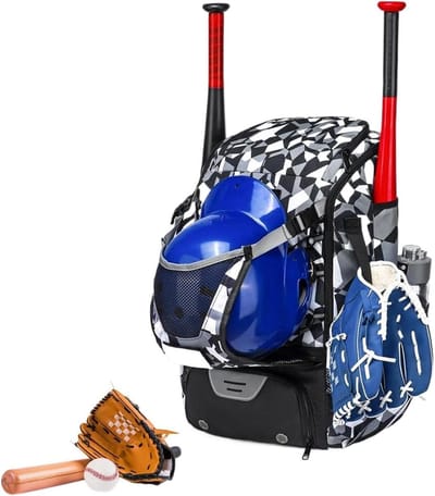Honkbal Tas - Softbalrugzak Ballentas - Sportuitrusting Opbergen - Verstelbare Schouderbanden - 54 x 36 x 23 cm - Camouflage