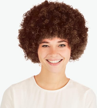 dressforfun - pruik clown Afro bruin - verkleedkleding kostuum halloween verkleden feestkleding carnavalskleding carnaval feestkledij partykleding - 303640