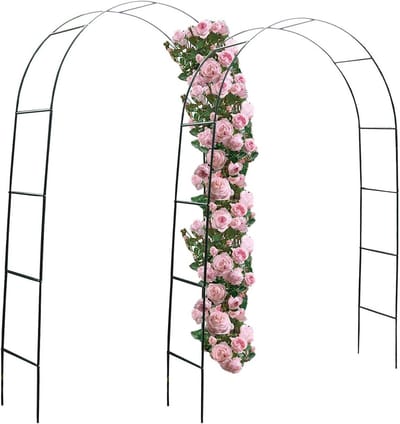 Rozenboog Set - Klimplant Steun - Tuin Decoratie - Eenvoudige Montage - 240 x 140 cm - Groen