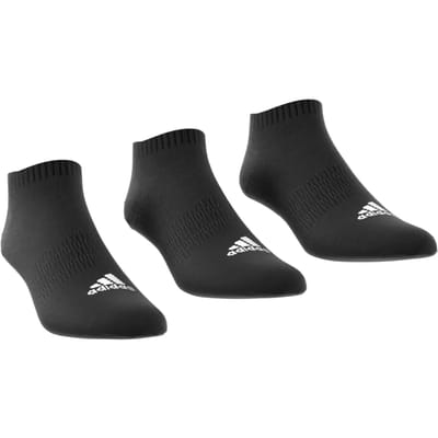 adidas Sportswear Gevoerde Korte Sokken 3 Paar - Unisex - Zwart- 40-42