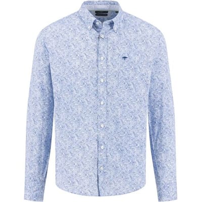 Fynch-Hatton Overhemd Supersoft Cotton Minimal Flower Pattern New Breeze / male