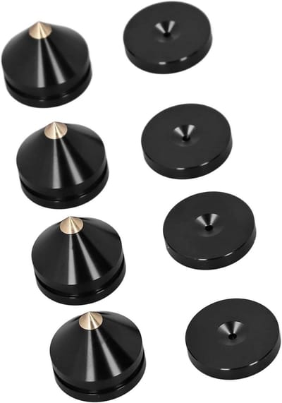 Luidspreker Spikes - Vloerbeschermers - Geluidsverbetering - Eenvoudige Montage - 20mm Hoog - Metaal