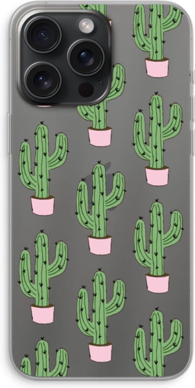 Case Company® - Hoesje geschikt voor iPhone 15 Pro Max hoesje - Cactus Lover - Soft Cover Telefoonhoesje - Bescherming aan alle Kanten en Schermrand