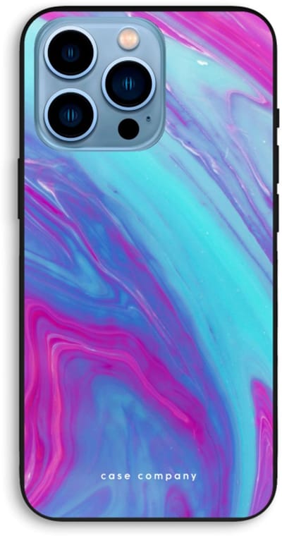 Case Company® - Hoesje geschikt voor iPhone 13 Pro Max hoesje - Zweverige regenboog - Biologisch Afbreekbaar Telefoonhoesje - Bescherming alle Kanten en Schermrand