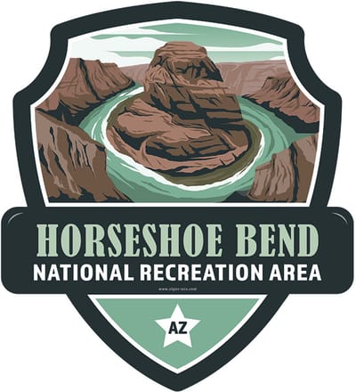 Signs USA - Landmark HORSESHOE BEND National Recreation Area - Wandbord - 28 x 31 cm