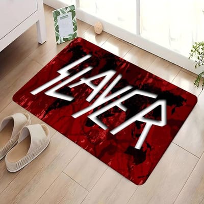 S-Slayer Heavy Metal Band Muziek Deurmat Kinderkamer Slaapkamer Decoratie Balkon Antislip Deurmat Woonkamer Deurmat Vloerkleed 50x80 cm