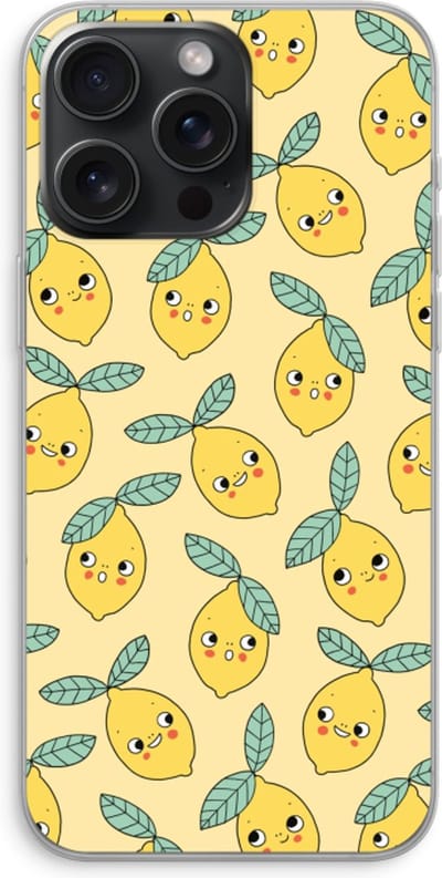 Case Company® - Hoesje geschikt voor iPhone 15 Pro Max hoesje - Citroenen - Soft Cover Telefoonhoesje - Bescherming aan alle Kanten en Schermrand
