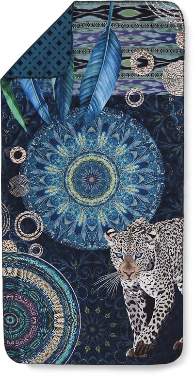 HIP Sporthanddoek "mandala's en een luipaard" - Multi - (50x100 cm) - Microvezel
