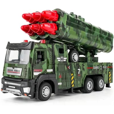 1:32 Raket Lanceerwagen Drone Lanceer Auto Model Speelgoed Militaire Voertuig Geluid Licht Terugtrek Modellen Kinder Cadeaus