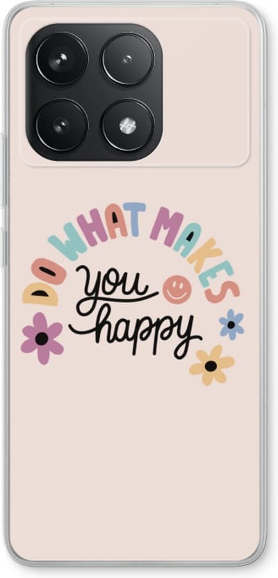 Case Company® - Hoesje geschikt voor Xiaomi Poco F6 Pro hoesje - Happy days - Soft Cover Telefoonhoesje - Bescherming aan alle Kanten en Schermrand