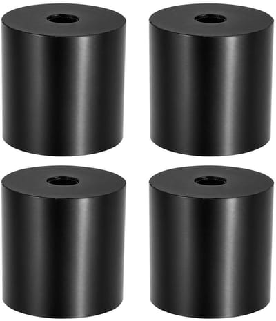 4 stuks rubberen afstandhouders rond multifunctioneel 12 mm x 50 mm x 50 mm (DI x D x L) x 50 mm T - ronde anti-vibratie isolatiepads voor HVAC-bouten, auto-accessoires