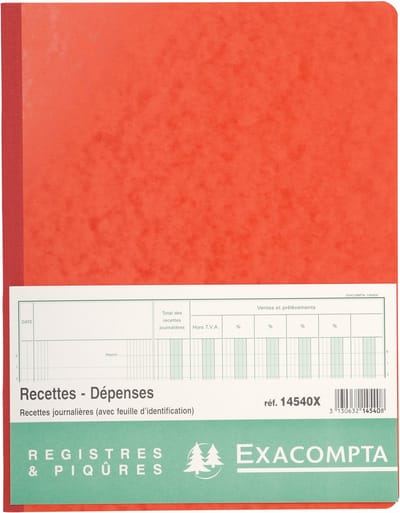 Exacompta Boekhoudingsregister Dagontvangsten - met identificatieblad - Franstalig - ingebonden - 80 blad - - 14540X