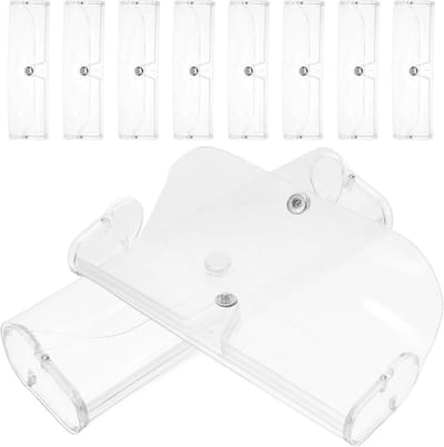 Brillendozen Transparant - Brillenetuis Opbergbox - Brillen Opbergen - Druksluiting PVC - 15 cm - Diverse kleuren