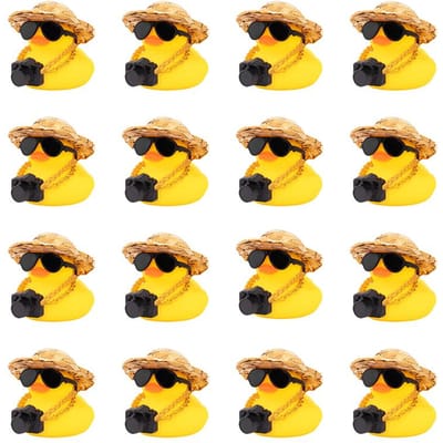 10-100 Stuks Auto Decoraties Rubberen Eendjes Dashboard Rubberen Eendje Voor Auto Ornament Schattige Eend Met Stropdas
