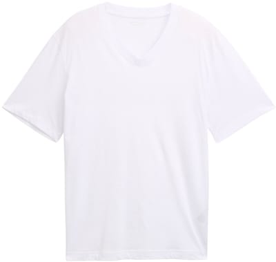 Tom Tailor - T-shirts met V-hals in een set van 2 - Maat L - White
