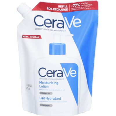 CeraVe Hydraterende melk Navulling - voor de droge tot zeer droge huid - met 3 essentiële ceramiden en hyaluronzuur - 473ml