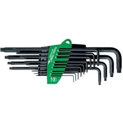 Wiha Binnen-Torx Haakse schroevendraaierset T 5, T 6, T 7, T 8, T 9, T 10, T 15, T 20, T 25, T 27, T 30, T 40, T 50 13-delig