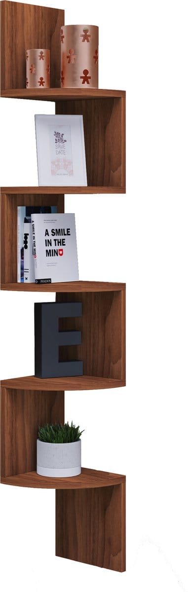 Houten standplank CD DVD-opslag Decoratieve wandplank Hoekplank Mintis