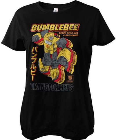 Transformers Bumblebee - Every Hero Has A Beginning Girly T-shirt voor dames, zwart