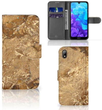 Huawei Y5 (2019) Bookcase Marmer Creme