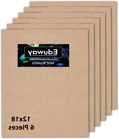 MDF Platen - Houtvezelplaten - Kunst en Ambacht - Gladde Randen - 6 Stuks 30x30cm - Bruin