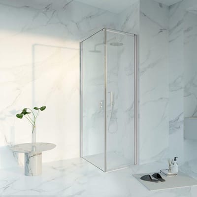 FugaFlow Eccelente Vetro Douchecabine - 60x80x200 - Profiel veiligheidsglas - anti kalk - chroom