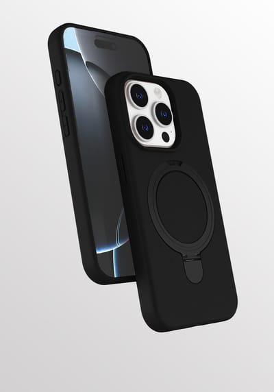 Hoesje Geschikt voor iPhone 15 Pro hoesje zacht siliconen Zwart - Liquid Backcover ring hoesje Geschikt voor Magsafe