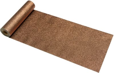 Chaks Tafelloper op rol - 2x - brons glitter - 30 x 500 cm - polyester