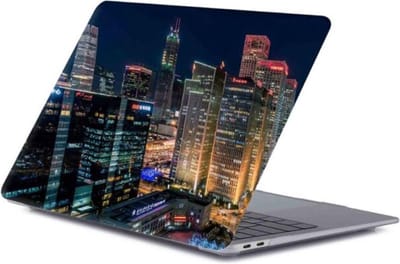 Laptophoes - Geschikt voor MacBook Pro M2 Hoes Case - 13 inch - A2686 (2022) - Stad Nacht