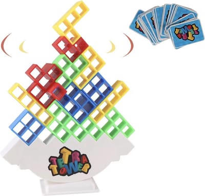 Tetra Tower Balans Spel - Tower - Educatief Speelgoed - 3D Bouwpuzzel - Kerstcadeau - Bouwset - Stack Attack - Montessori Speelgoed - Fijne Motoriek - Tower Stack - Tower Stacks - Ruimtelijk Inzicht - Creatief Speelgoed - TikTok - 48 STUKS