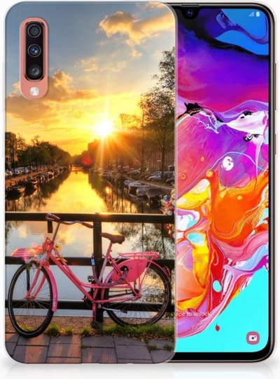 Samsung Galaxy A70 Siliconen Back Cover Amsterdamse Grachten